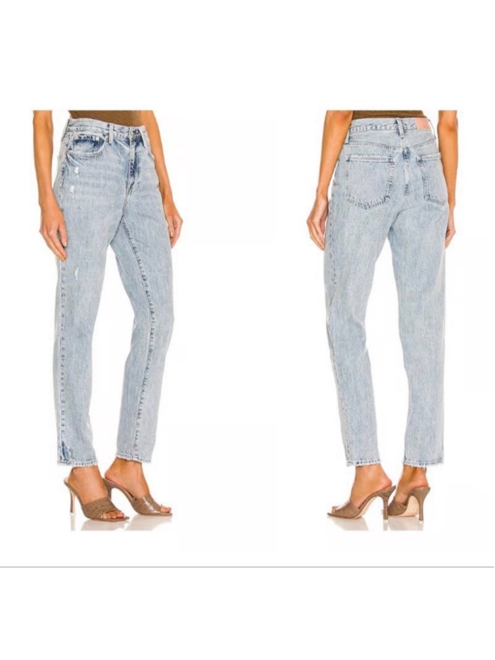 Pistola high rise Straight Leg Jeans Size 31 Light acid wash Blue